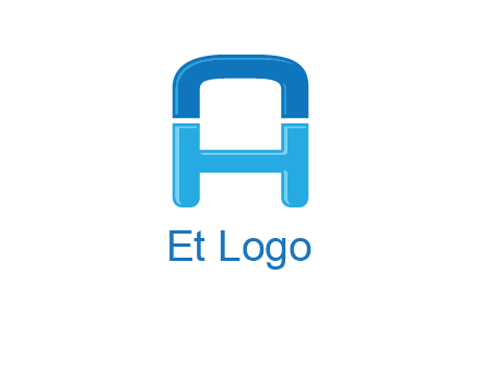 Letter H inside letter A logo