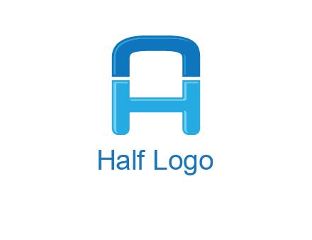 Letter H inside letter A logo