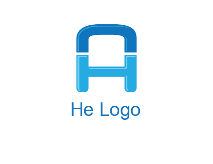 Letter H inside letter A logo