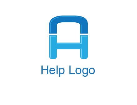 Letter H inside letter A logo