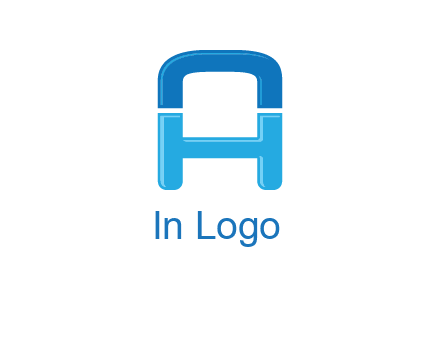 Letter H inside letter A logo