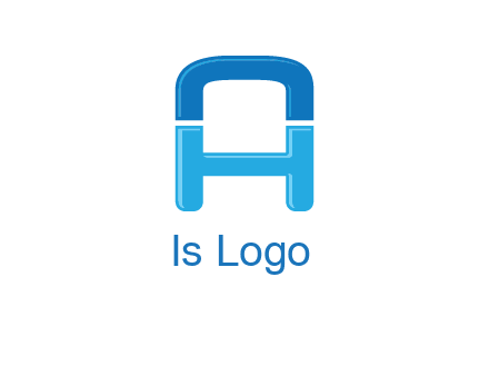 Letter H inside letter A logo
