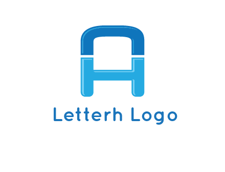 Letter H inside letter A logo