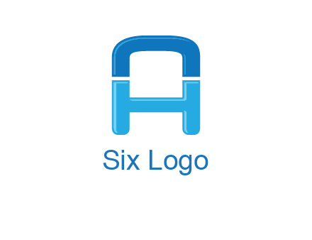 Letter H inside letter A logo