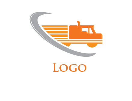 logistic speed truck transport logo