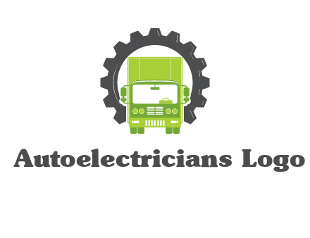 construction truck in a gear icon
