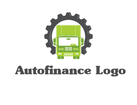 construction truck in a gear icon