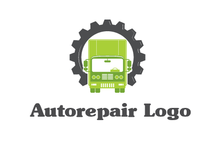 construction truck in a gear icon