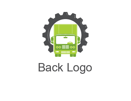 construction truck in a gear icon