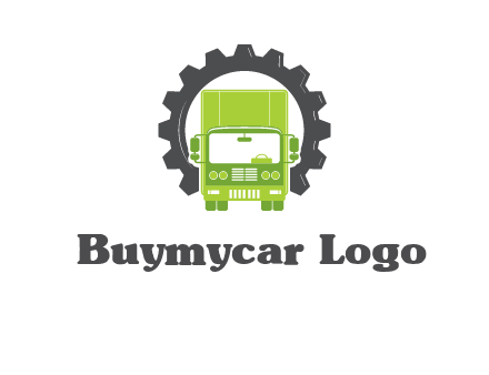 construction truck in a gear icon