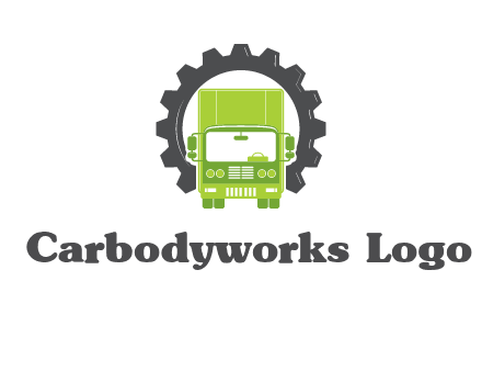 construction truck in a gear icon
