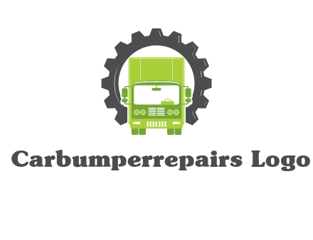 construction truck in a gear icon