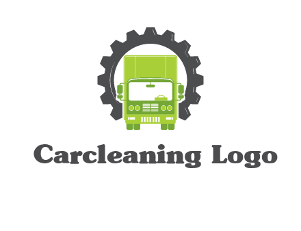 construction truck in a gear icon