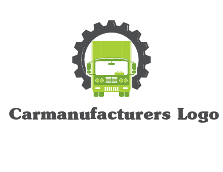 construction truck in a gear icon