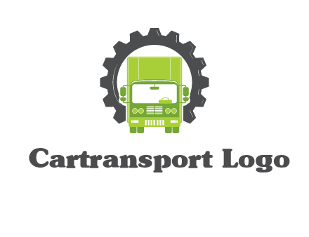 construction truck in a gear icon