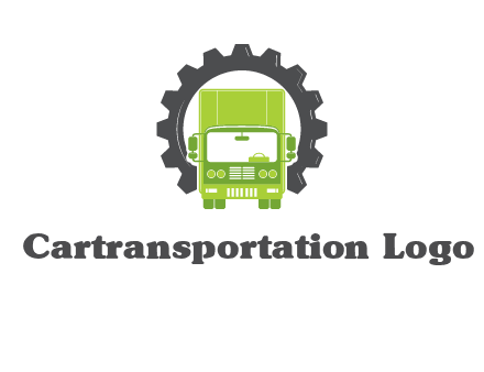 construction truck in a gear icon