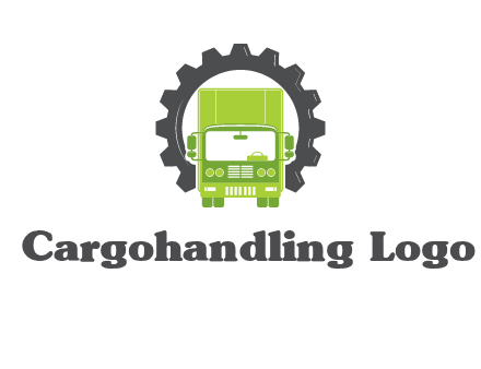 construction truck in a gear icon