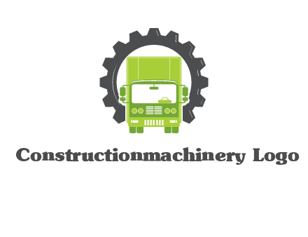 construction truck in a gear icon