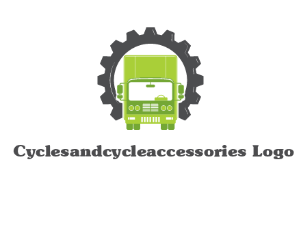 construction truck in a gear icon