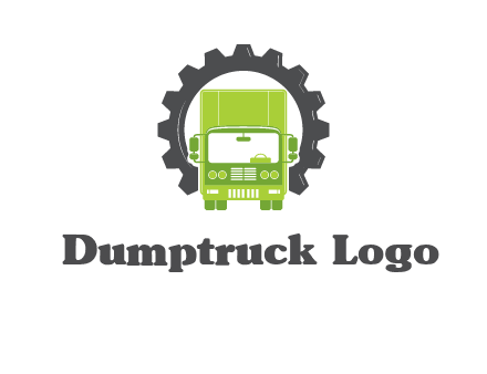 construction truck in a gear icon