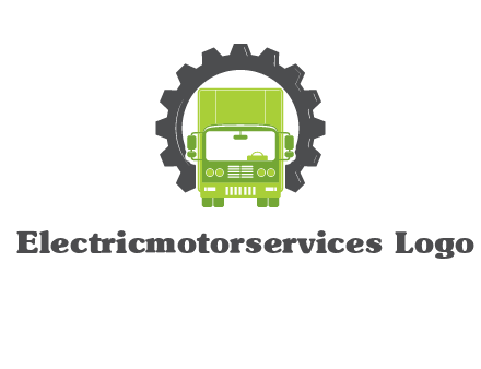 construction truck in a gear icon