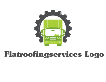 construction truck in a gear icon