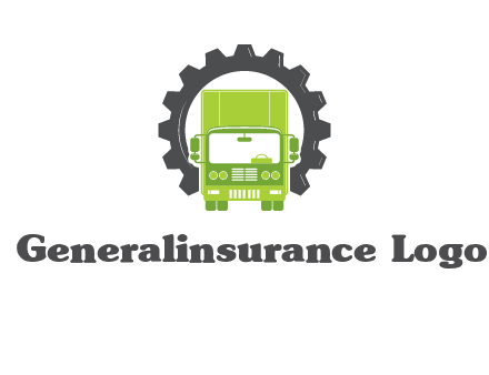 construction truck in a gear icon
