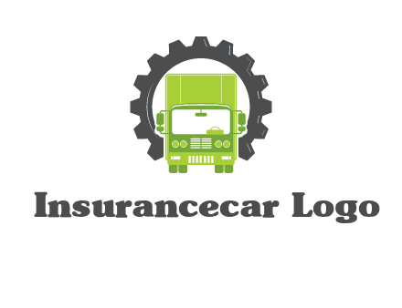 construction truck in a gear icon
