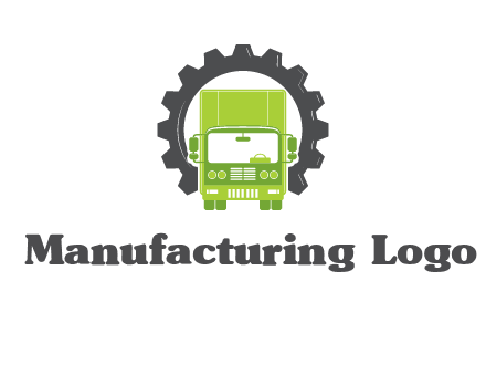 construction truck in a gear icon