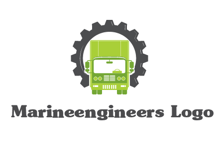 construction truck in a gear icon