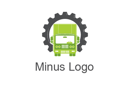 construction truck in a gear icon