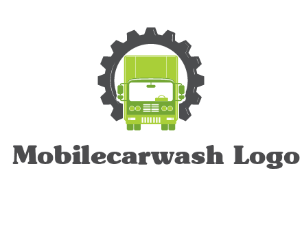 construction truck in a gear icon