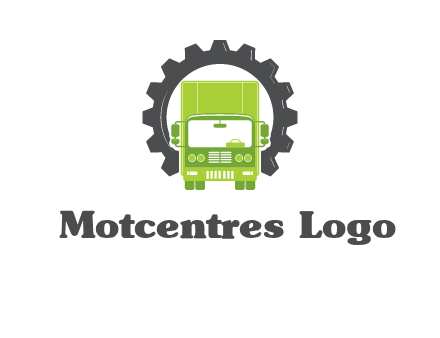 construction truck in a gear icon