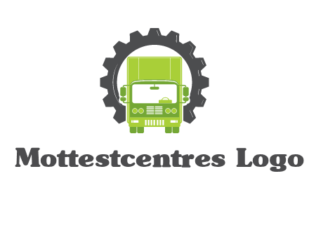 construction truck in a gear icon