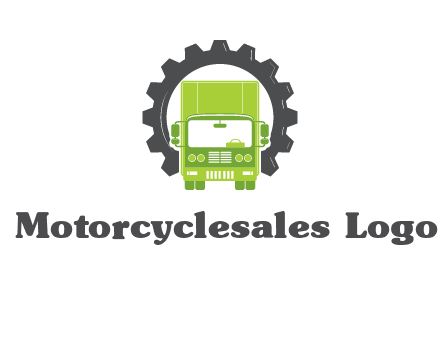 construction truck in a gear icon
