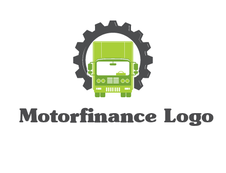 construction truck in a gear icon