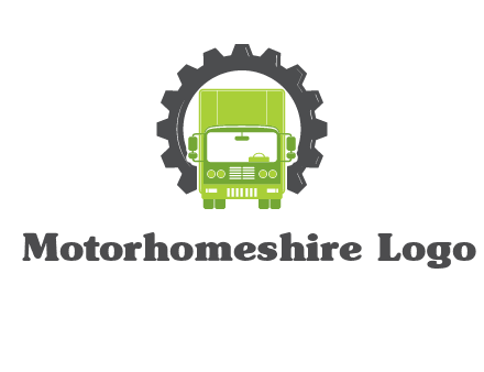 construction truck in a gear icon