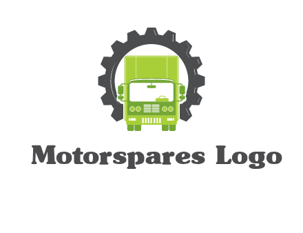 construction truck in a gear icon