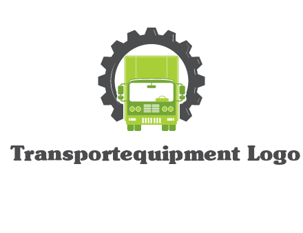 construction truck in a gear icon