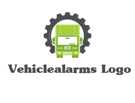construction truck in a gear icon