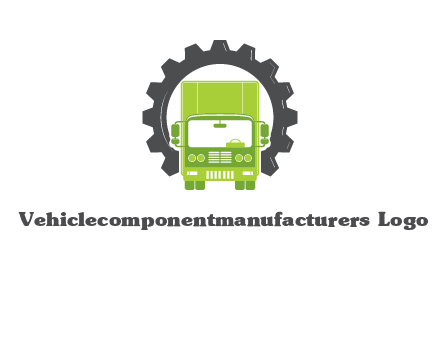 construction truck in a gear icon