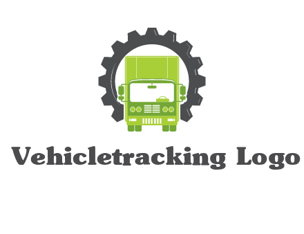 construction truck in a gear icon