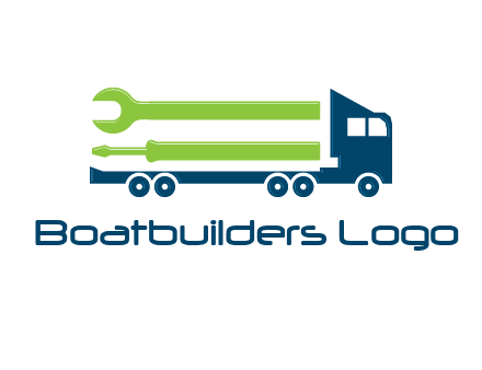 Trucks and Loaders for construction logo