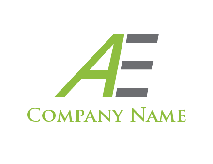 letter A with three parallel horizontal lines forming an E