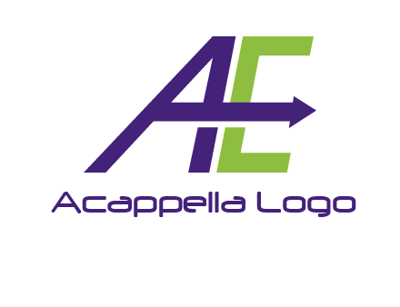 arrow passing through letters A and E