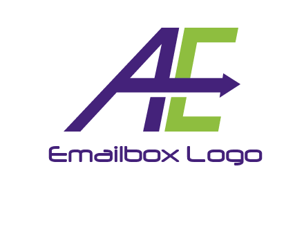 arrow passing through letters A and E
