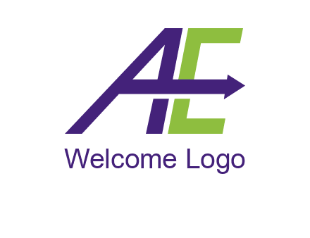 arrow passing through letters A and E
