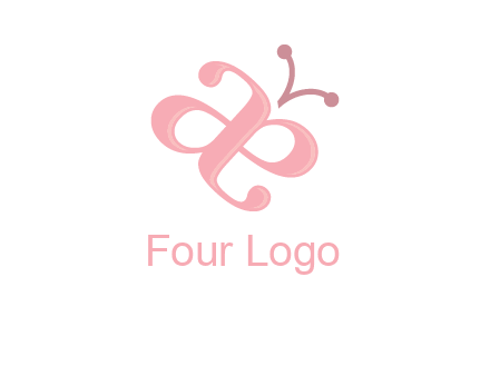 letters A and E forming a butterfly logo