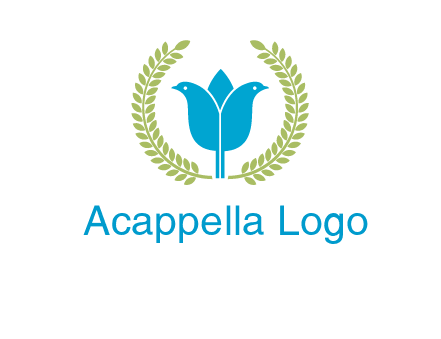 2 birds in leaf branch logo