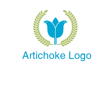 2 birds in leaf branch logo
